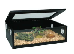 Monkfield Terrainium Large Reptile Vivarium - 24 Inch Black