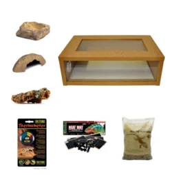 Royal Python/Ball Python Starter Kit Monkfield Oak Vivarium (24")