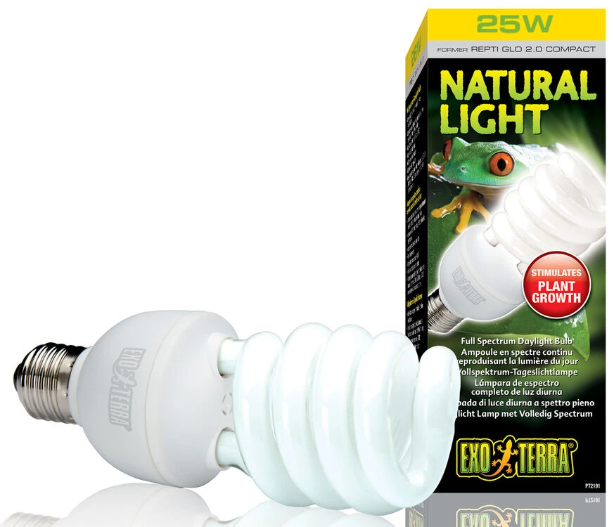 Exo Terra Natural Light Full Spectrum Daylight Compact Bulb 25w 1 Exo Terra Natural Light Full Spectrum Daylight Compact Bulb 25w