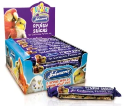 28 X Johnson's Treat2eat Cockatiel/parrot Fruity Stick 45g