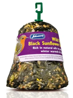 8 X Johnson's Wild Bird Black Sunflower Bumper Bell 150g