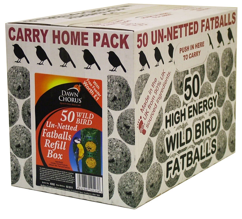 50 X Dawn Chorus Un-Netted High Energy Wild Bird Fat Balls 1 50 X Dawn Chorus Un-Netted High Energy Wild Bird Fat Balls
