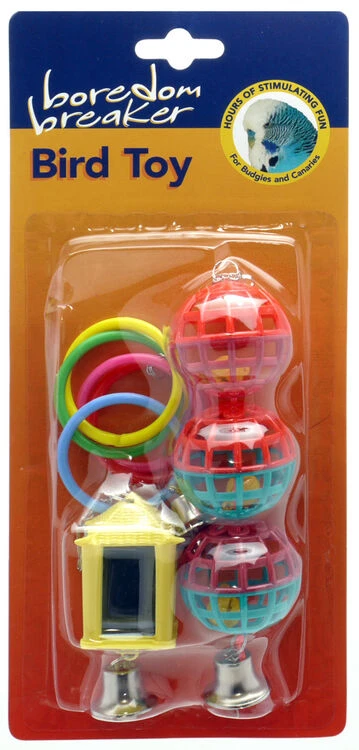 Rosewood Boredom Breaker Budgie & Canary Toys Assorted Pk3 1 Rosewood Boredom Breaker Budgie & Canary Toys Assorted Pk3