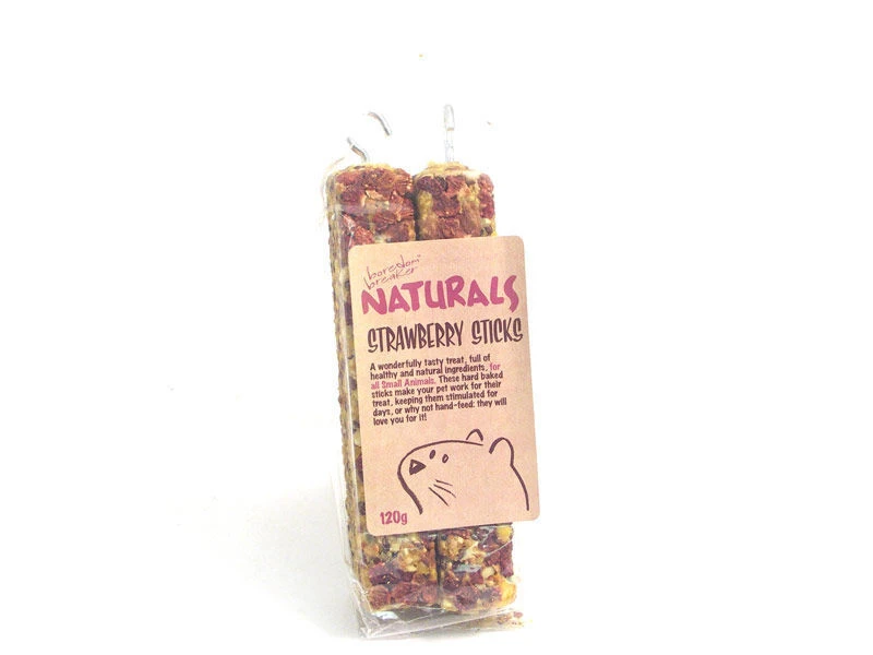 8 X Rosewood Naturals Strawberry Sticks 120g 1 8 X Rosewood Naturals Strawberry Sticks 120g