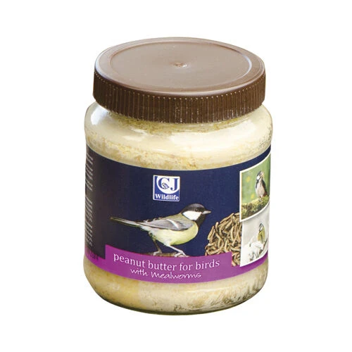8 X C J Wildlife Peanut Butter For Birds With Mealworms 330g 1 8 X C J Wildlife Peanut Butter For Birds With Mealworms 330g