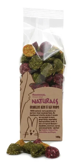 8 X Rosewood Naturals Grainless Herb N Veg Drops 140g