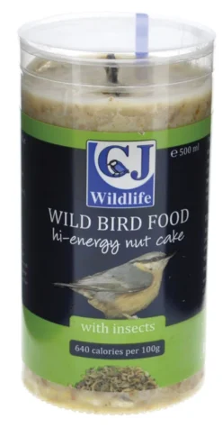 6 X C J Wildlife Hi Energy Nut Cake Tube Insects 500ml