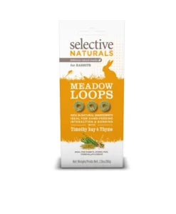 4 X 80g Supreme Selective Naturals Meadow Loops For Rabbits With Timothy Hay & Thyme
