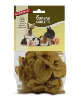 6 X 100g Mr Johnson's Small Animal Treat Banana Niblets