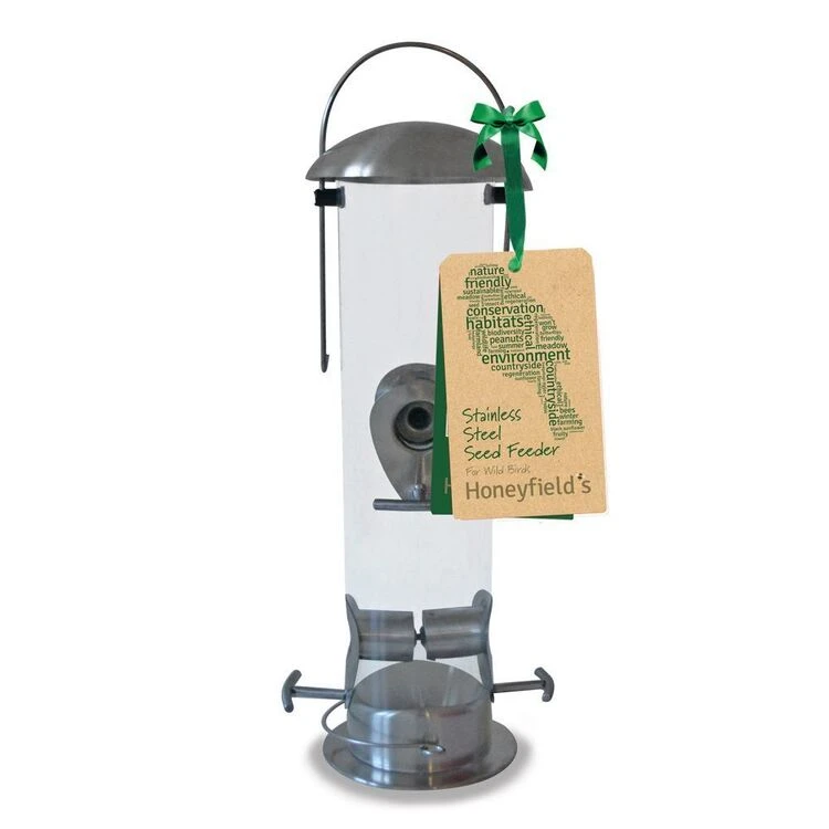 Honeyfields Stainless Steel Seed Feeder 1 Honeyfields Stainless Steel Seed Feeder
