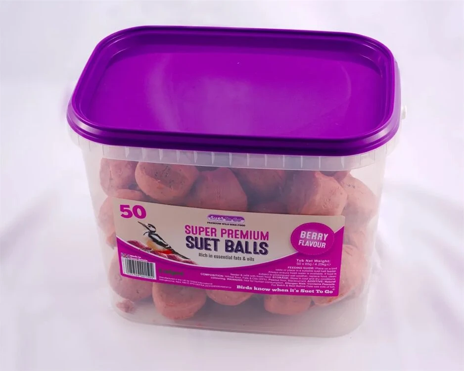 Suet To Go Premium Suet Balls Berry Tub (50 X 85g) 1 Suet To Go Premium Suet Balls Berry Tub (50 X 85g)