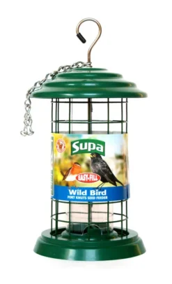 Supa Easy Fill Plastic Fortress Seed Feeder Green