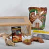 The Pet Express Small Leopard Gecko Starter Kit - Oak Vivarium (18")