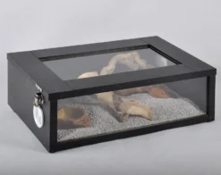 The Pet Express Small Leopard Gecko Starter Kit - Black Vivarium (18") -PetNest Shop DSC0020edit