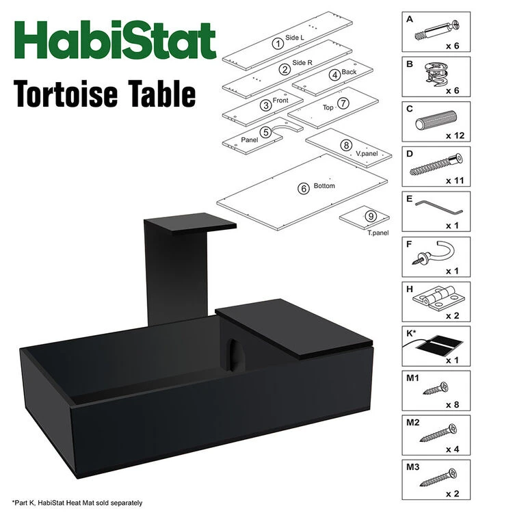 HabiStat Tortoise Table Black 3 HabiStat Tortoise Table Black - Image 3