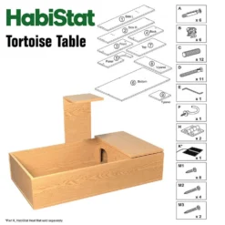 HabiStat Tortoise Table, Oak -PetNest Shop HSTTO2