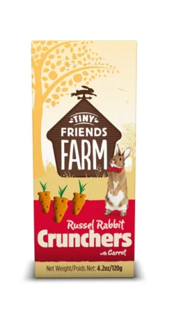 8 X Supreme Tiny Friends Farm Crunchers Russel's Rabbit Carrot 120g