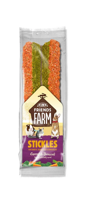 8 X Supreme Tiny Friends Farm Stickles With Carrot & Broccoli 100g 1 8 X Supreme Tiny Friends Farm Stickles With Carrot & Broccoli 100g