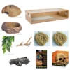 The Pet Express Corn Snake Starter Kit - Extra Large Oak Vivarium (36")