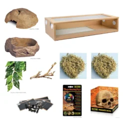 The Pet Express Corn Snake Starter Kit - Extra Large Oak Vivarium (36")