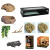 The Pet Express Corn Snake Starter Kit - Extra Large Black Vivarium (36")