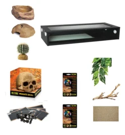 Monkfield Terrainium Leopard Gecko Extra Large Starter Kit - Black (36")