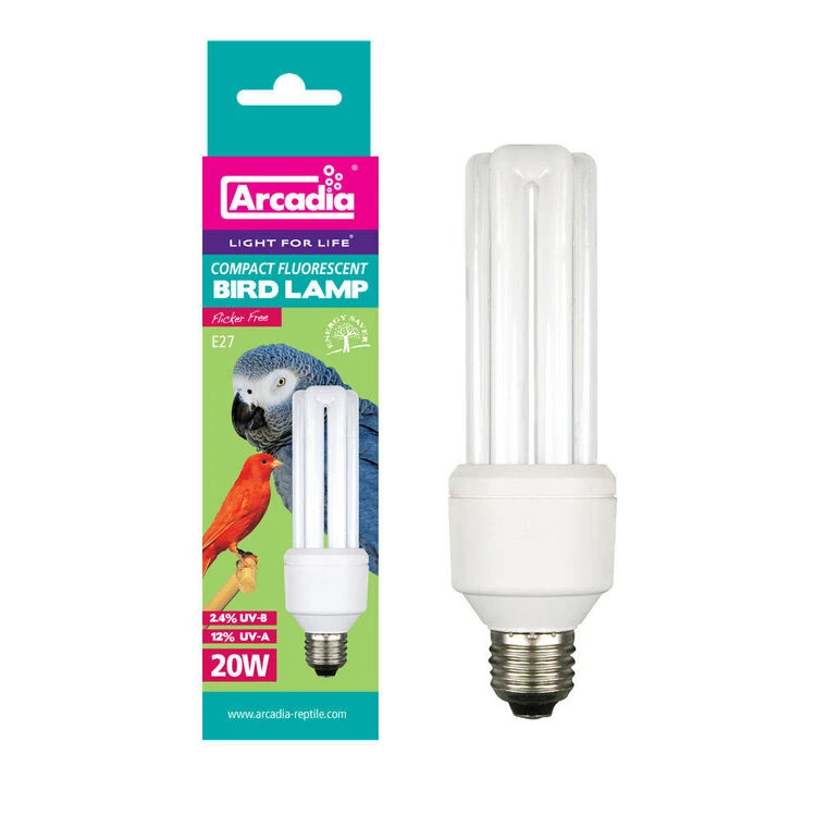 Arcadia Bird Compact Lamp E27 2.4% UV 20w 1 Arcadia Bird Compact Lamp E27 2.4% UV 20w