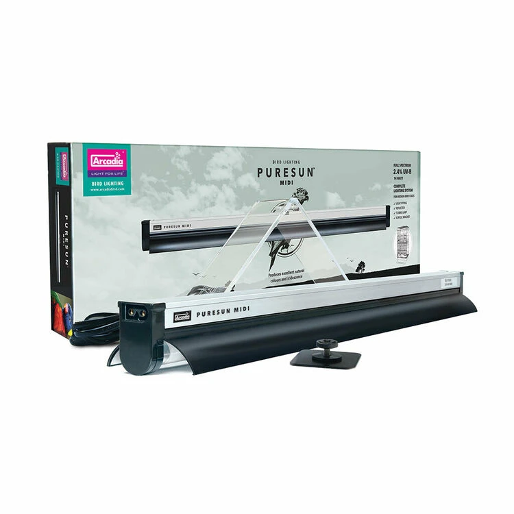 Arcadia PureSun Bird Lamp Kit With Bracket Midi 14 Watt 1 Arcadia PureSun Bird Lamp Kit With Bracket Midi 14 Watt