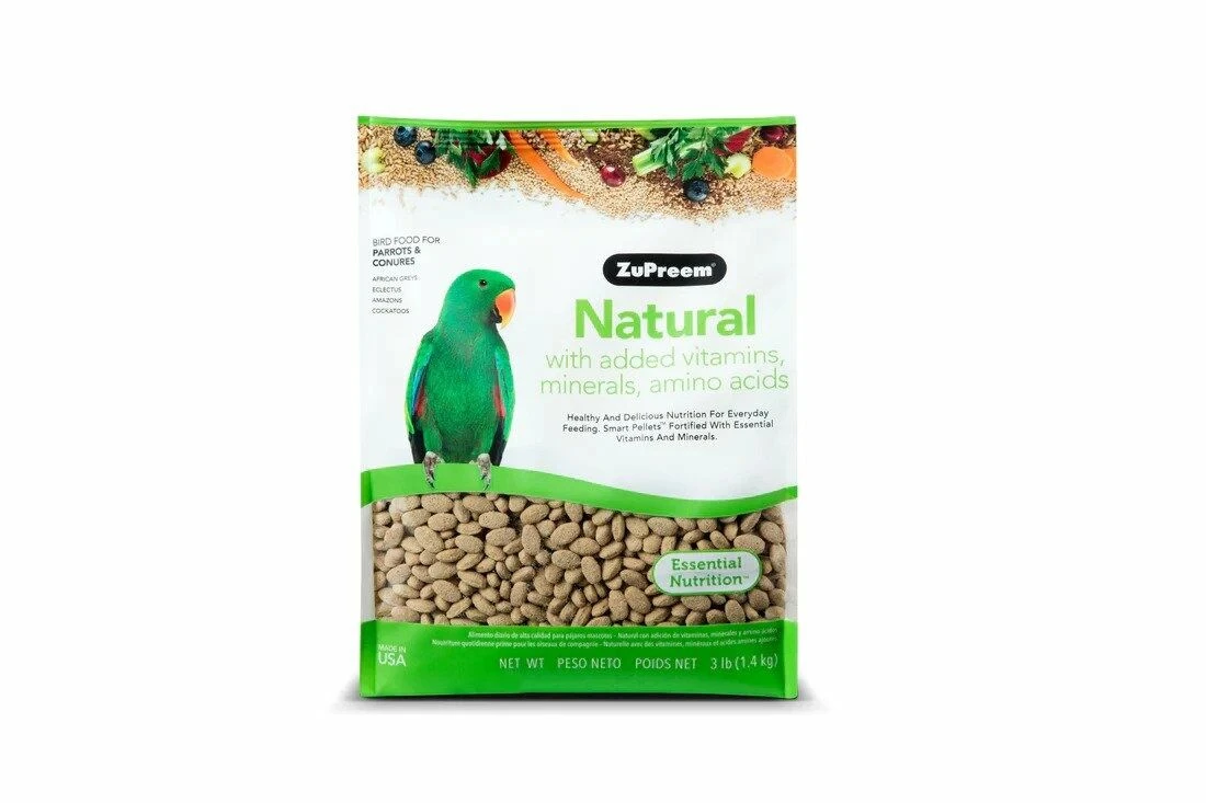 Sky Pet Products Zupreem Natural Parrot/Conure Food Medium/Large 3lb 1 Sky Pet Products Zupreem Natural Parrot/Conure Food Medium/Large 3lb