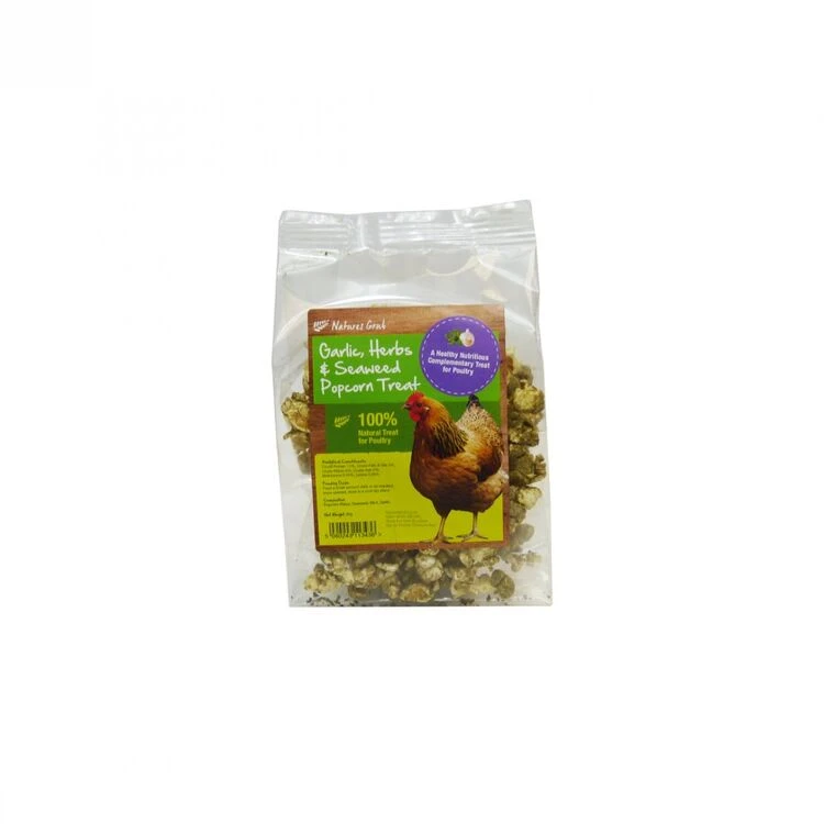 18 X Natures Grub Garlic Herbs And Seaweed Popcorn Poultry Treat 20g 1 18 X Natures Grub Garlic Herbs And Seaweed Popcorn Poultry Treat 20g