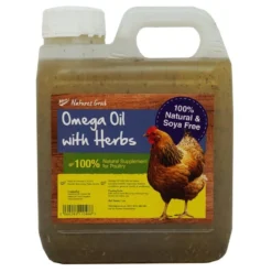 6 X Natures Grub Omega Oil With Health Boosting Herbs For Poultry 1 Litre