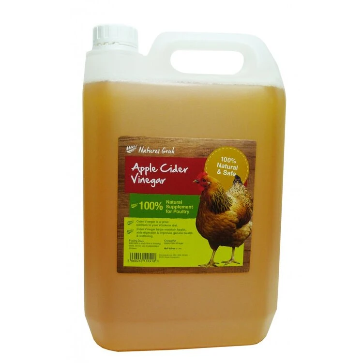 Natures Grub Organic Cider Vinegar For Poultry 5 Litres 1 Natures Grub Organic Cider Vinegar For Poultry 5 Litres
