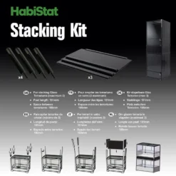 Habistat Stacking Kit For Glass Terrarium 45x45cm -PetNest Shop hssk4545 8