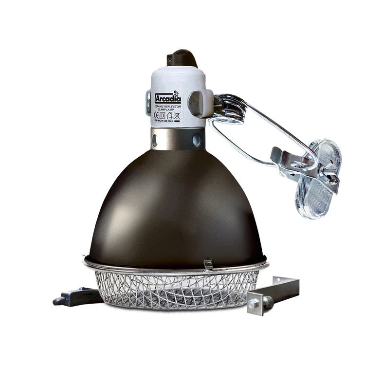 Arcadia Reflector Clamp Lamp With Ceramic Holder (E27) Graphite 1 Arcadia Reflector Clamp Lamp With Ceramic Holder (E27) Graphite